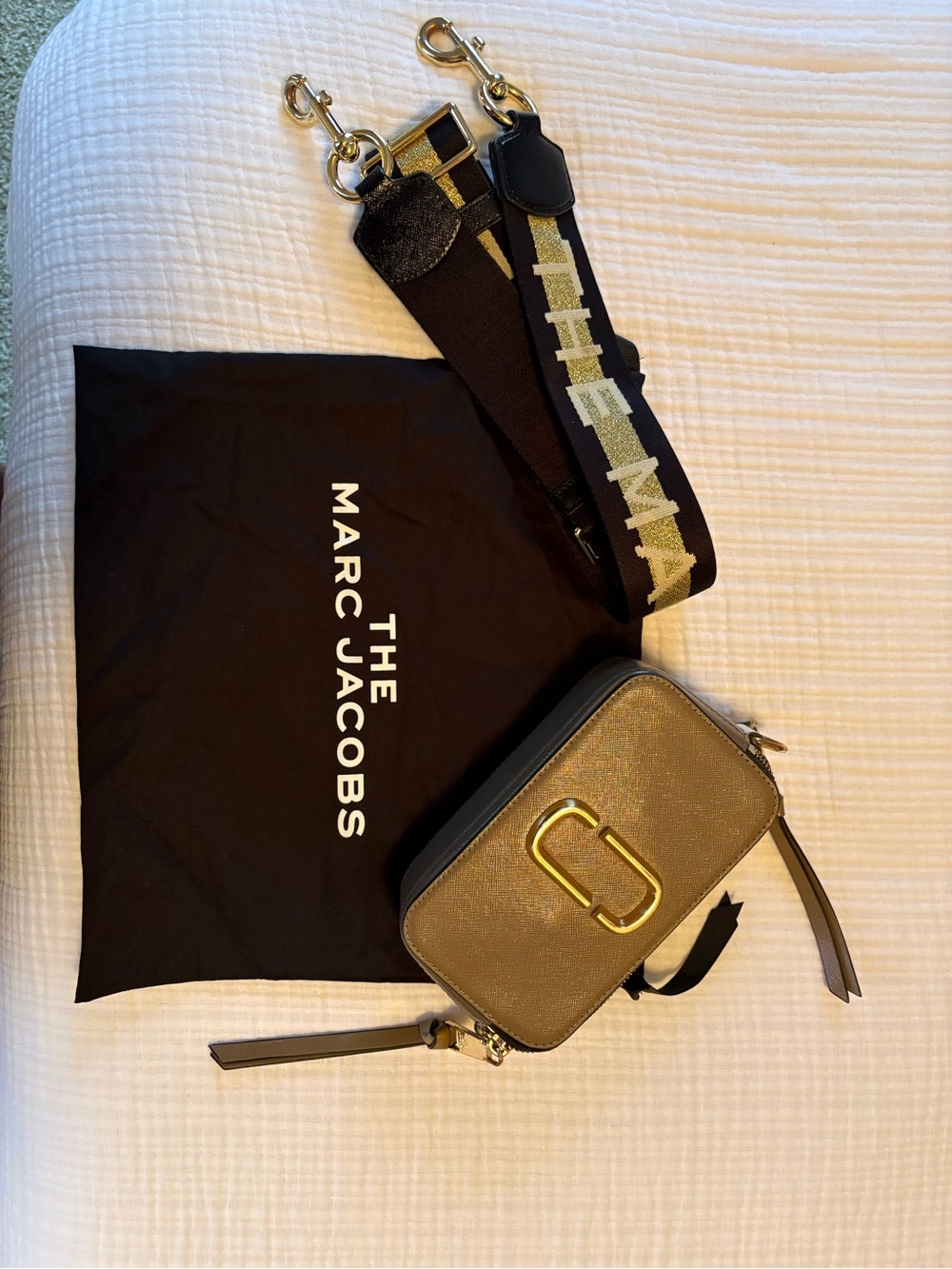 Marc Jacobs Gray Saffiano Snapshot Crossbody with Gold Hardware - Picture 5 of 5